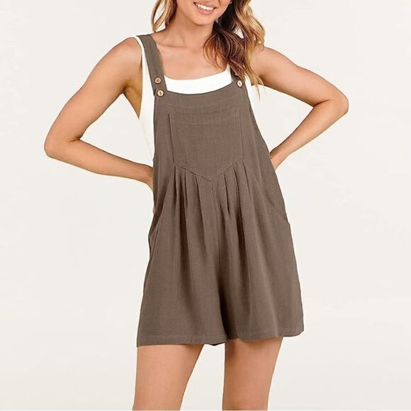 Women's Shorts Overall Jumpsuit Romper - Picture 4 of 4